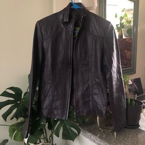 Designer leather jacket small